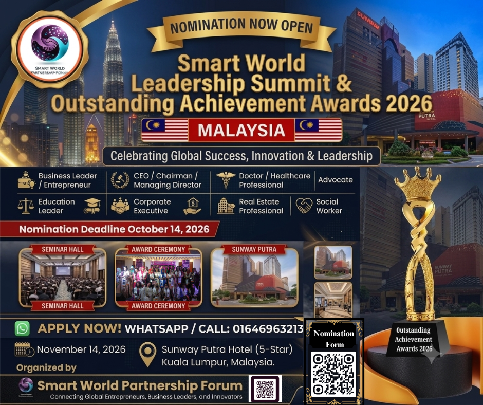 Smart World Leadership Summit & Outstanding Achievement Awards 2026 Poster